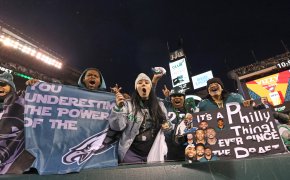 Philadelphia Eagles fans celebrate