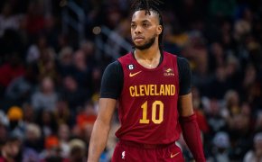 Cleveland Cavaliers guard Darius Garland on the court