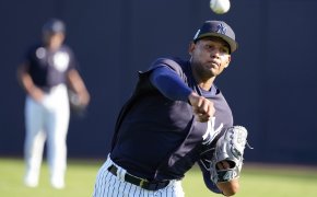 Jhony Brito pitches in spring training; New York Yankees