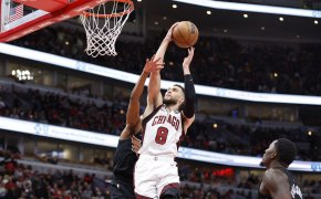 Zach Lavine dunks; Chicago Bulls