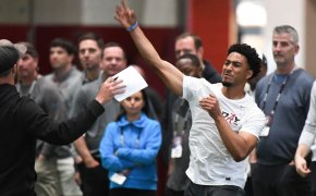 Bryce Young working out on Alabama pro day