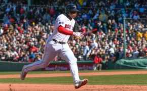 Boston Red Sox third baseman Rafael Devers circles the bases