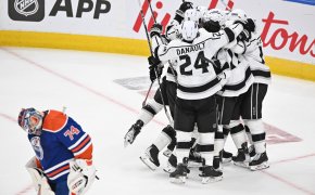 Kings celebrate overtime win over Oilers