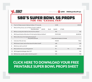 SBD's printable Super Bowl props sheet for casual football fans