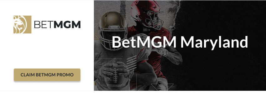 BetMGM Maryland promo with football players
