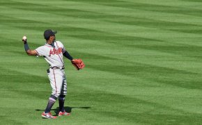 Ronald Acuna Jr. in the Braves outfield