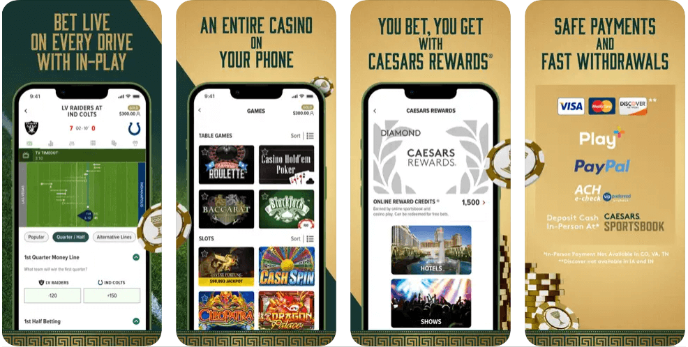 Caesars Sportsbook App Store Touts Review Screenshot