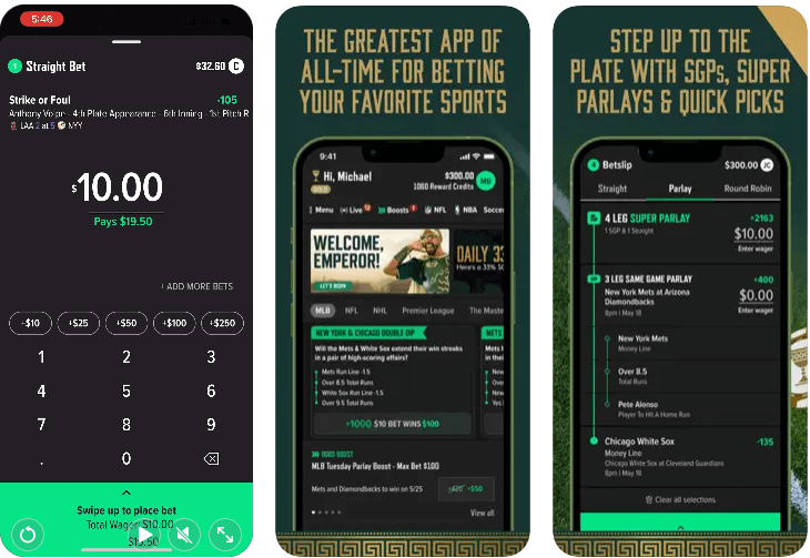 Caesars Sportsbook App Store screenshot bet placed