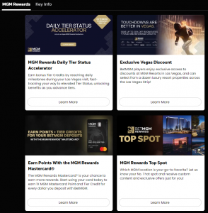 MGM Rewards Program screenshot