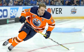 Connor McDavid skates fastest skater competition during the NHL All Star Game skills competition