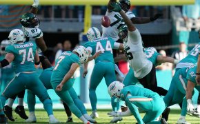 The Miami Dolphins are 9.5-point away favorites over the New York Jets in their NFL game on Black Friday.
