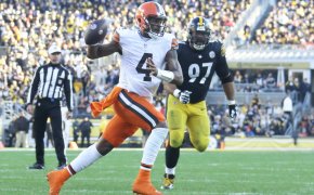 The Cleveland Browns are favored at Pittsburgh for the first time since 1989