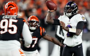 Baltimore Ravens quarterback Tyler Huntley (2) throws in the second quarter