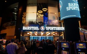 Barstool Sportsbook retail location in Hollywood Casino at Kansas Speedway