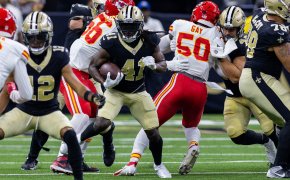 New Orleans Saints RB Alvin Kamara remains under NFL suspension for Monday's game with the Carolina Panthers