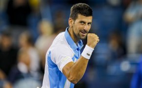 Novak Djokovic fist pump