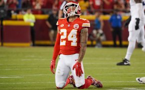 WR Skyy Moore of the 0-1 Kansas City Chiefs is probably considering the NFL trend that only one team ever started 0-2 and won the Super Bowl
