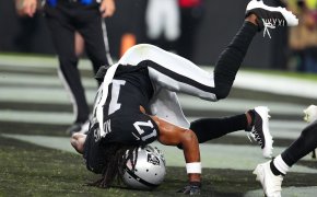 Las Vegas WR Davante Adams looks to be a good play in the Raiders vs Lions player props for the Week 8 MNF game.