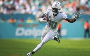 Miami WR Tyreek Hill is -125 to score an anytime TD in the Dolphins vs Chiefs player props.