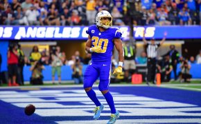 LA RB Austin Ekeler is +135 to score an anytime TD in the Chargers vs Raiders NFL player props.