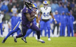 In the Ravens vs Jaguars NFL player props, the rushing yardage total for Baltimore QB Lamar Jackson is set at 48.5.