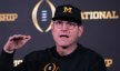 Michigan Wolverines coach Jim Harbaugh during College Football press conference