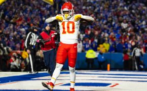 Among Super Bowl betting trends to consider, Chiefs RB Isiah Pacheco has scored a TD in seven straight games.