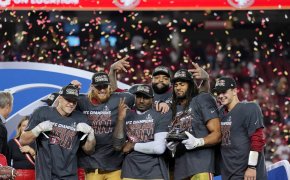 49ers celebrate NFC title win