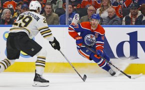Edmonton Oilers forward Connor McDavid against Boston Bruins