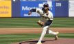 Milwaukee Brewers starting pitcher Freddy Peralta throws