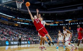 North Carolina State Wolfpack forward Ben Middlebrooks goes for a layup