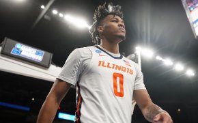 Illinois Fighting Illini guard Terrence Shannon Jr walking off the court