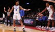 Duke guard Jeremy Roach celebrates a three-point basket