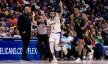 Los Angeles Lakers guard D'Angelo Russell celebrates a bucket against the New Orleans Pelicans