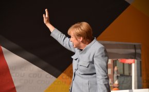 Angela Merkel after an event