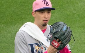Blake Snell about to deliver pitch