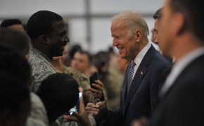 Joe Biden meeting and greeting