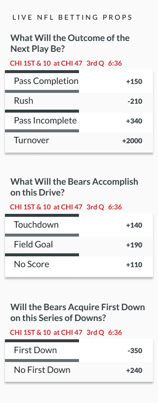 example of live betting nfl props