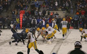 Packers vs Seahawks in snow