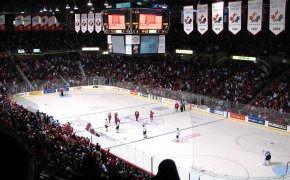 Team Canada vs Team Norway at the World Juniors