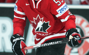 Canadian hockey player skating