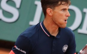 Dominic Thiem staring intently