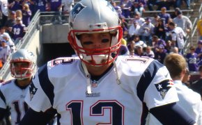 Tom Brady waiting to take the field