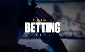 esports betting tips text overlay on man on cellphone