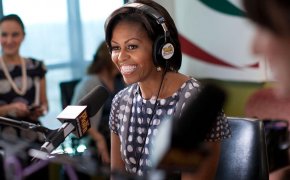 Michelle Obama doing radio interview