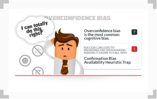 Infographic lisitng reasons the overconfidence bias is called the mother of all cognitive biases