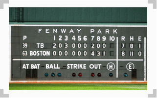 scoreboard illustrating how to read baseball stats
