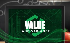 value and variance text overlay on sports betting laptop