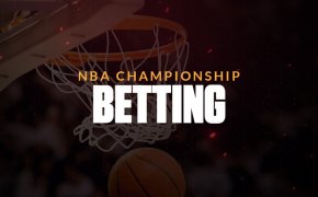 NBA Championship Betting text overlay on basketball image