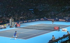 Match in the Nitto ATP Finals arena